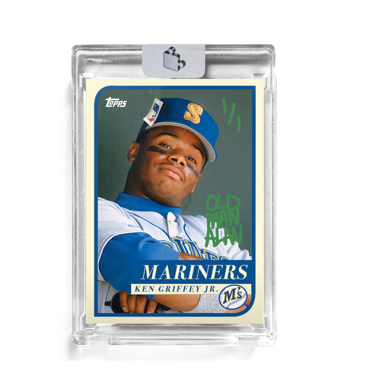 Ken Griffey, Jr. x Topps Project 2020 x oldmanalan Green Signature Car –